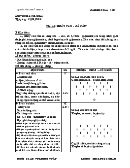 Giáo án Thể dục 9 - Tiết 41, 42