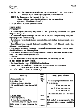 Giáo án Thể dục 9 - Tiết 41