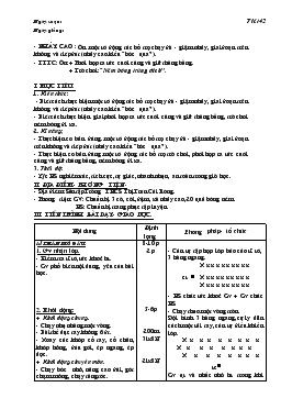 Giáo án Thể dục 9 - Tiết 42