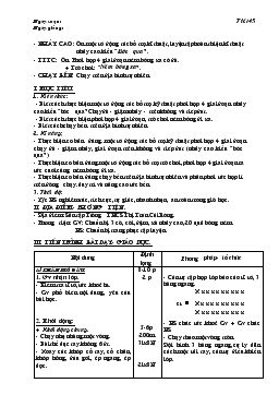 Giáo án Thể dục 9 - Tiết 45