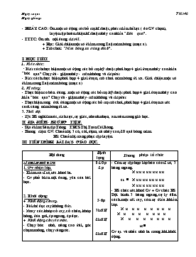 Giáo án Thể dục 9 - Tiết 46