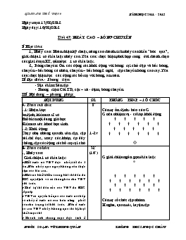 Giáo án Thể dục 9 - Tiết 47, 48