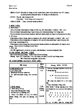 Giáo án Thể dục 9 - Tiết 49