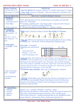 Giáo án Thể dục 9 - Tiết 4