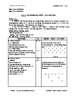 Giáo án Thể dục 9 - Tiết 5 đến tiết 6