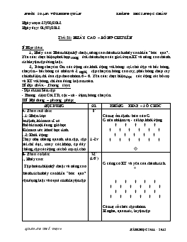 Giáo án Thể dục 9 - Tiết 51, 52