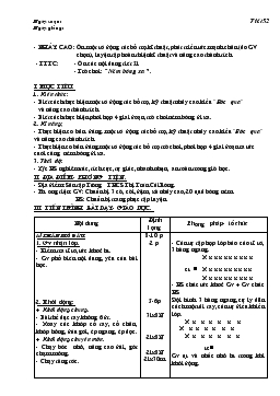 Giáo án Thể dục 9 - Tiết 52