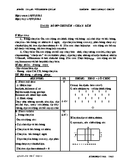 Giáo án Thể dục 9 - Tiết 55, 56