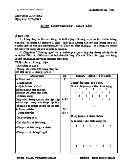 Giáo án Thể dục 9 - Tiết 59, 60