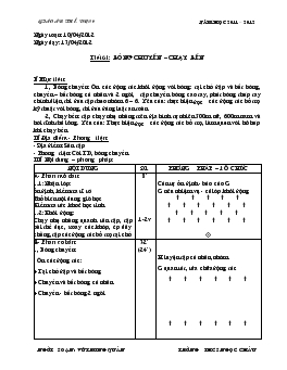 Giáo án Thể dục 9 - Tiết 61, 62