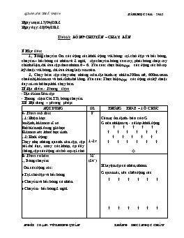 Giáo án Thể dục 9 - Tiết 63, 64