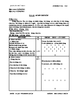 Giáo án Thể dục 9 - Tiết 65, 66