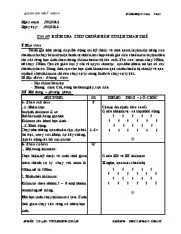 Giáo án Thể dục 9 - Tiết 69, 70