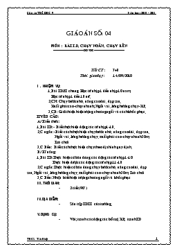 Giáo án Thể dục 9 - Tiết 7, 8