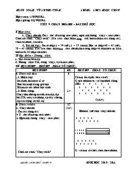 Giáo án Thể dục 9 - Tiết 9, 10