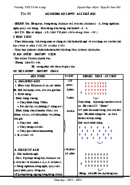 Giáo án Thể dục 9 - Trường THCS Văn Lung