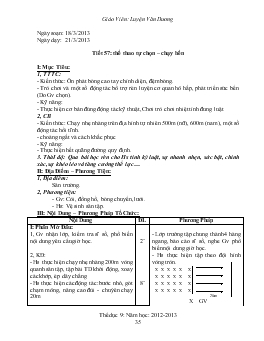 Giáo án Thể dục 9 - Tuần 30