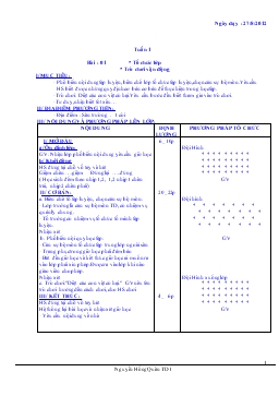 Giáo án Thể dục lớp 1