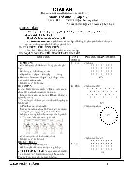 Giáo án Thể dục lớp 2