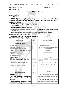 Giáo án Thể dục lớp 6 - Học kỳ I - Tiết 2