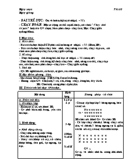 Giáo án Thể dục lớp 8 - Tiết 10