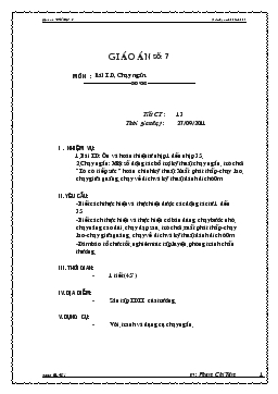 Giáo án thể dục lớp 8 - Tiết 13