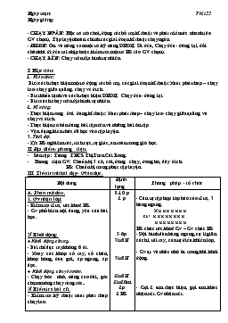 Giáo án Thể dục lớp 8 - Tiết 22