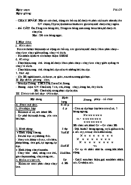 Giáo án Thể dục lớp 8 - Tiết 25