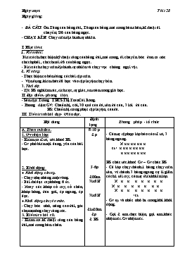 Giáo án Thể dục lớp 8 - Tiết 28