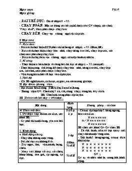 Giáo án Thể dục lớp 8 - Tiết 9