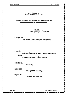 Giáo án thể dục lớp 9 - Tiết 1