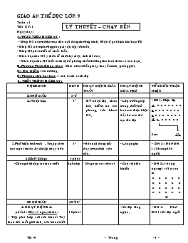 Giáo án Thể dục lớp 9