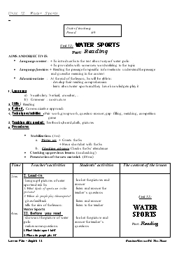 Giáo án Tiếng Anh 12 - Unit 112