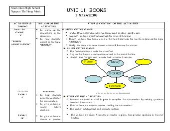 Giáo án Tiếng Anh 12 - Unit 11