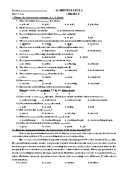 Giáo án tiếng Anh lớp 12 - Period 1