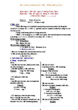 Giáo án Toán lớp 5 - Tuần 4