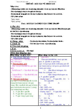 Giáo án tự chọn môn Sinh 9 trường THCS Tiên Phú