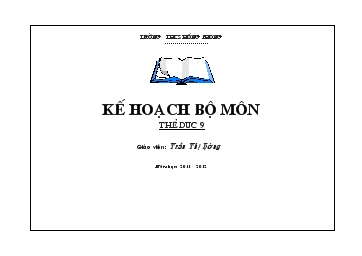 Kế hoạch bộ môn Thể dục 9