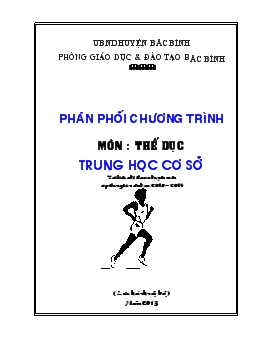 Phân phối chương trình môn: Thể dục