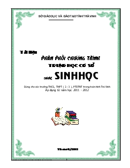 Phân phối chương trình trung học cơ sở môn Sinh học