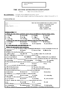 The second semester examination