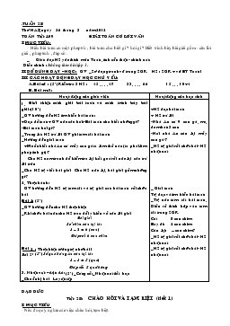 Giáo án lớp 1 bổ sung - Tuần 28 đến tuần 35