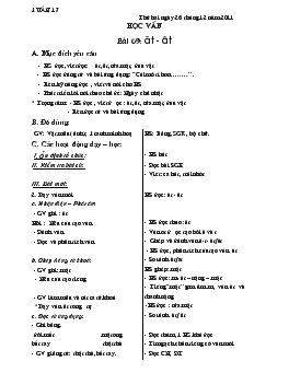 Giáo án lớp 1 - Tuần 17 năm 2011