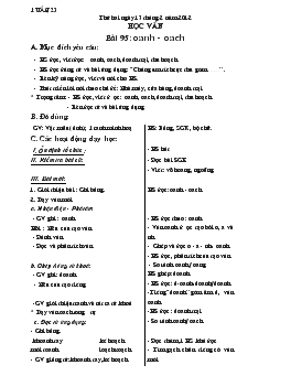 Giáo án lớp 1 - Tuần 23 năm 2012