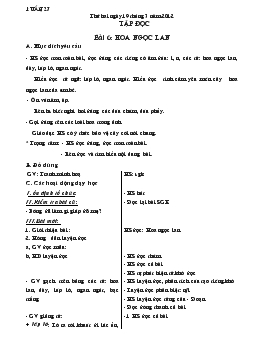 Giáo án lớp 1 - Tuần 27 năm 2012