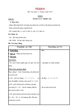 Giáo án lớp 2 buổi chiều - Tuần 19