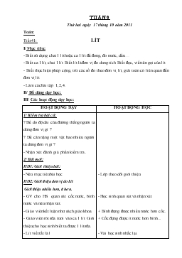 Giáo án lớp 2 buổi chiều - Tuần 9