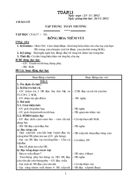 Giáo án lớp 2 - Tuần 13