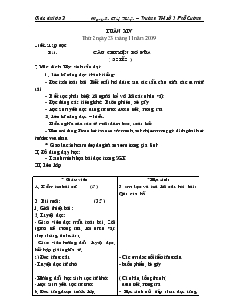 Giáo án lớp 2 - Tuần 14