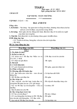 Giáo án lớp 2 - Tuần 15